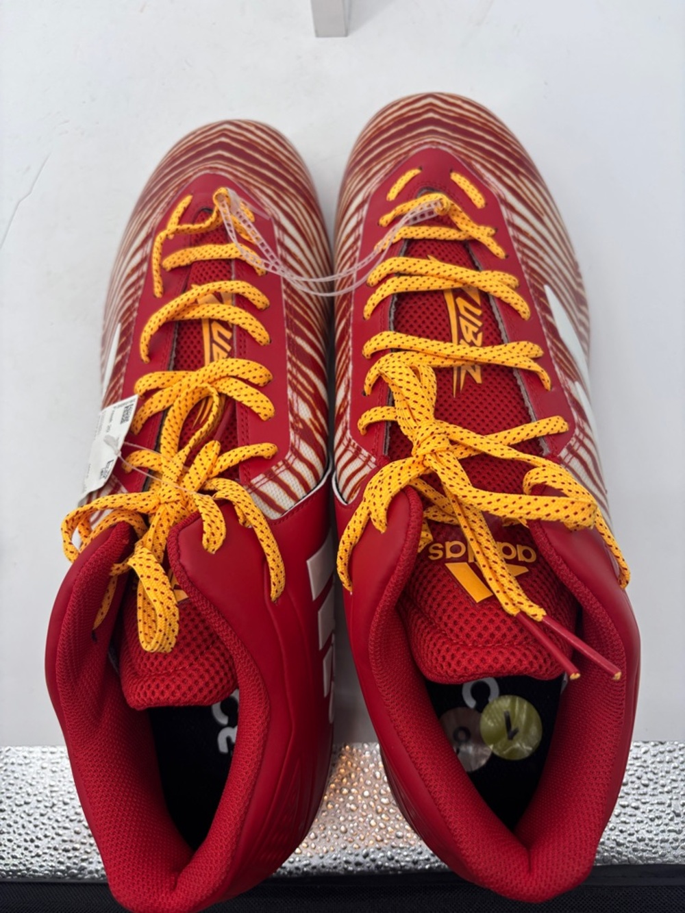 adidas Red and Yellow Athletic Cleats